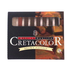 Cretacolor zestaw pasteli w sztyfcie 8 sztuk odcieni brązu - sklep pla
