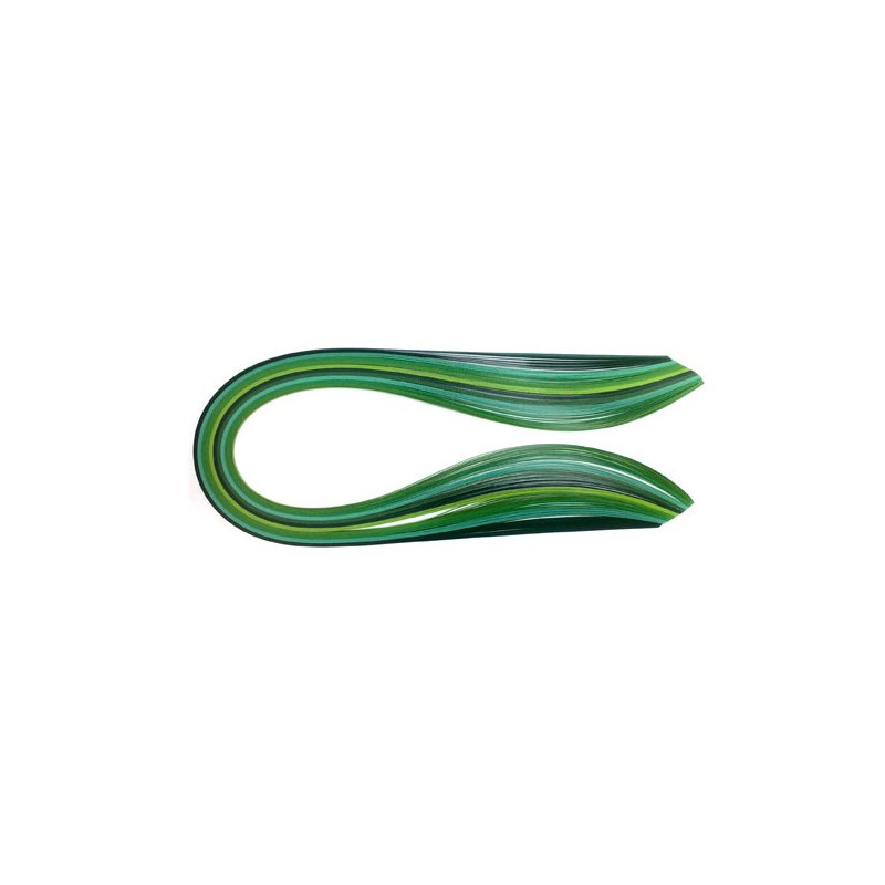 Quilling strips, shades of green 3, 5, 10 mm - szal art - sklep plasty