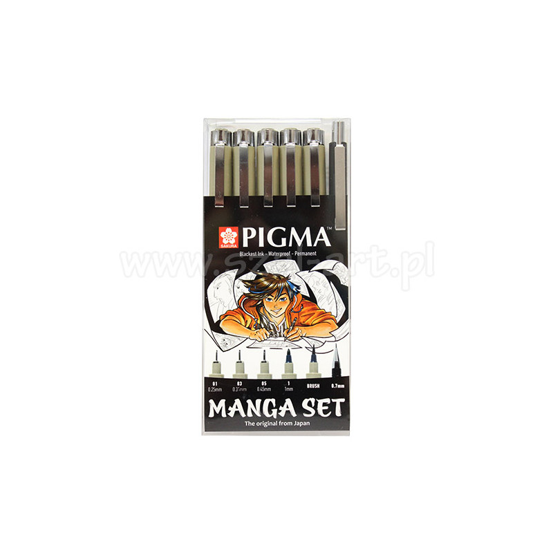 Set of Pigma Manga Sakura 6 pieces - szal art - sklep plastyczny