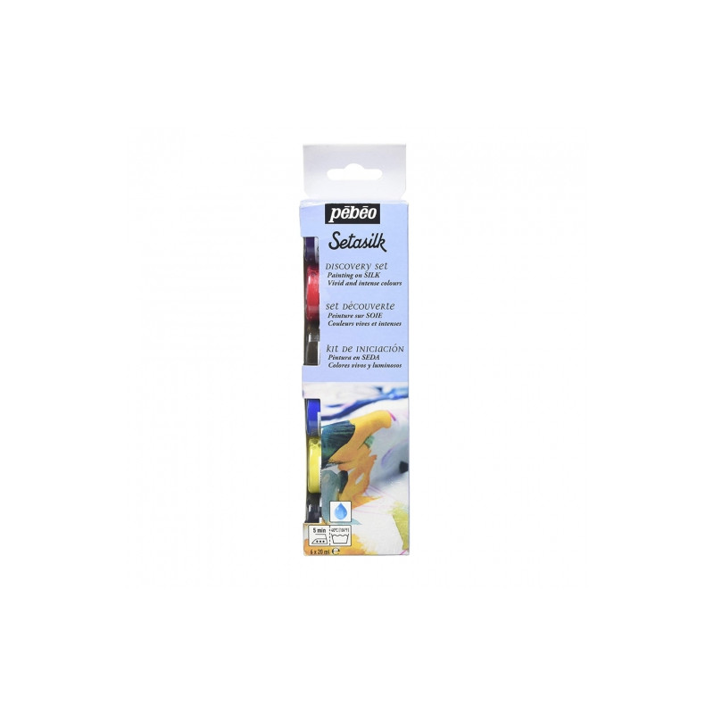 Pebeo setasilk zestaw farb do jedwabiu 6x20ml - sklep plastyczny - sza