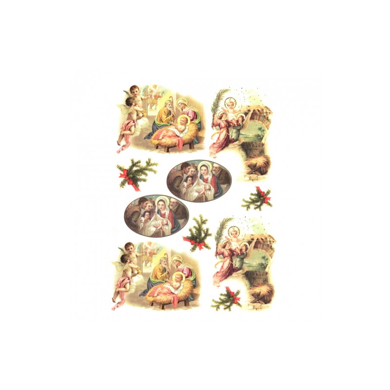 Papier ryżowy do decoupage boże narodzenie A4 ITD R457 - Sklep plastyc