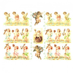 Papier ryżowy do decoupage angels A4 ITD R077