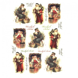 Papier ryżowy do decoupage mikołaj dziadek mróz A4 ITD R206 - Sklep pl
