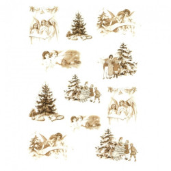 Rice decoupage paper christmas holidays A4 ITD R180