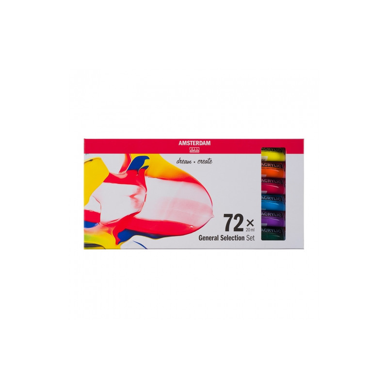 Talens AMSTERDAM general selection acrylic paints set 72x20ml