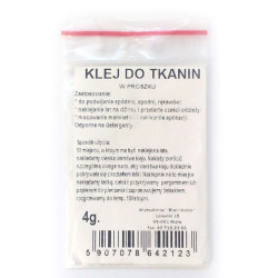 Klej do tkanin w proszku 4g - sklep plastyczny - szał dla plastyków
