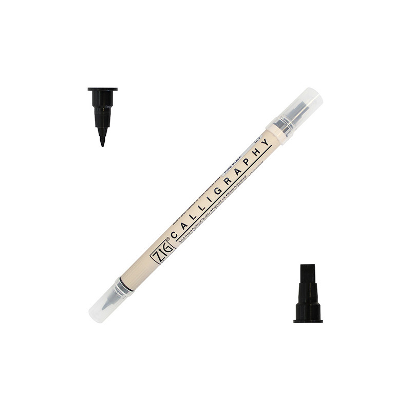 Kuretake zig calligraphy czarny pisak do kaligrafii - sklep plastyczny