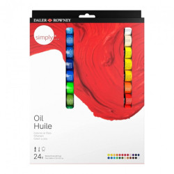 Daler Rowney simply zestaw farb olejnych 24x12ml - sklep plastyczny -