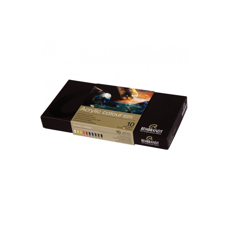Talens rembrandt zestaw farb akrylowych 10x40ml - sklep plastyczny Sza
