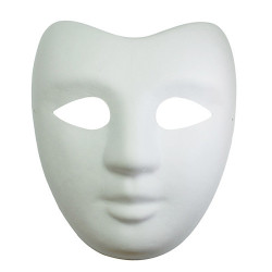 Paper Mache Mask with elastic band Actor Face - szal art - sklep plast