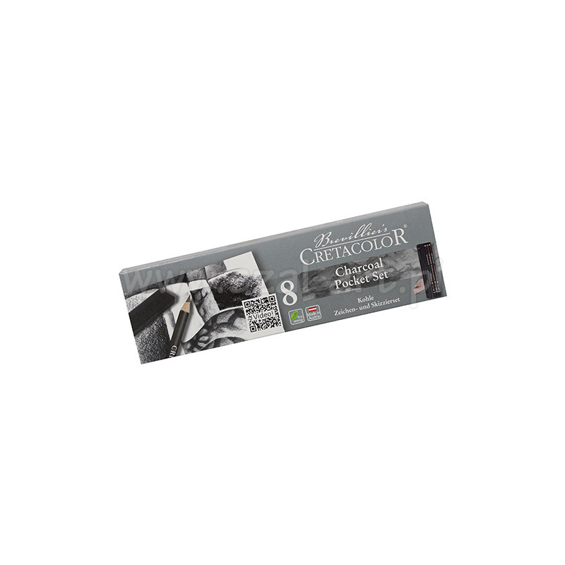 Cretacolor zestaw 8 węgli charcoal pocket set