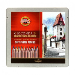 Koh-i-noor gioconda zestaw 24 pasteli suchych w drewnie met. opa - skl