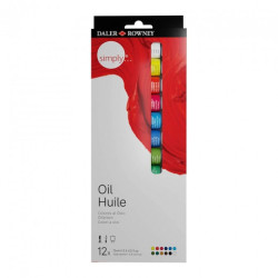 Daler Rowney simply zestaw farb olejnych 12x12 ml - sklep plastyczny S
