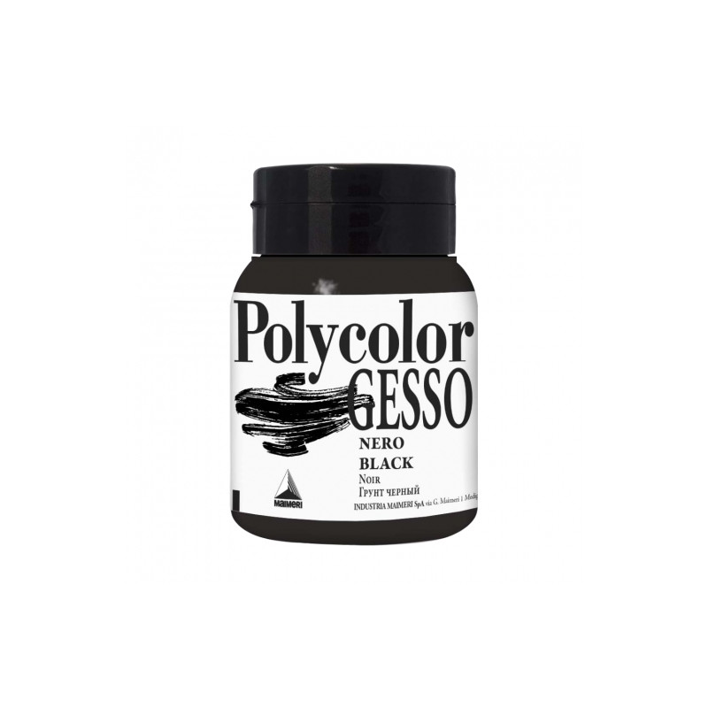 Maimeri polycolor czarne gesso 500ml - sklep plastyczny - szał dla pla