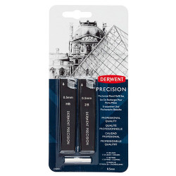 Derwent precision graphite 0.5mm HB, 2B + eraser - szal art - sklep pl
