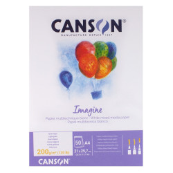 Blok Canson imagine mix media do akwareli oraz węgla 200g 50ark - Skle
