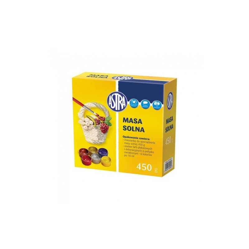 Astra masa solna 450g + zestaw farb 6 kolorów - sklep plastyczny - sza