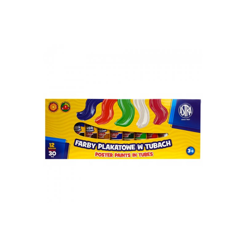 ASTRA Poster Paints - set of 12 colors x 30ml - szal art - sklep plast