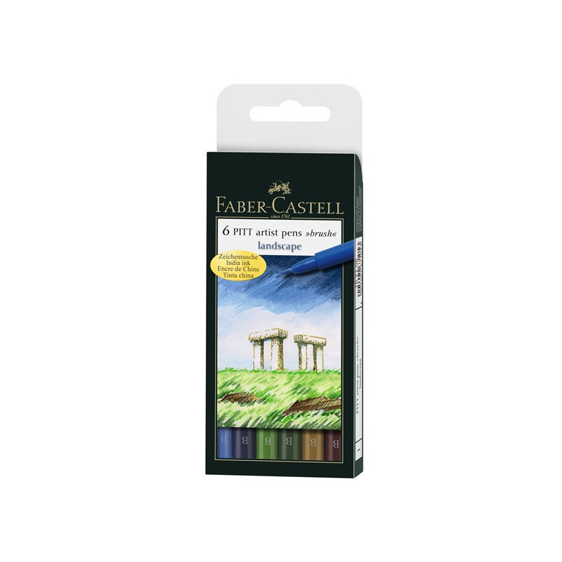 Faber-Castell pitt landscape zestaw 6 pisaków  - sklep plastyczny - sz