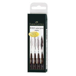 Faber-Castell pitt sepia set of 4 markers - szal art - sklep plastyczn