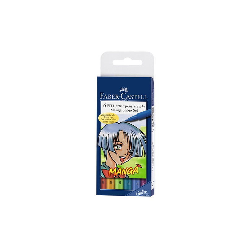 Set of 6 pitt manga shojo set artistic pens