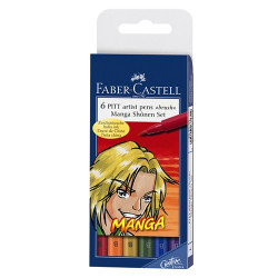 Set of 6 pitt manga shonen set art pens
