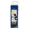 Faber-Castell pitt manga black zestaw 4 pisaków - sklep plastyczny - s