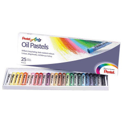 Pentel zestaw pasteli olejnych 25 kolorów - sklep plastyczny - szał dl