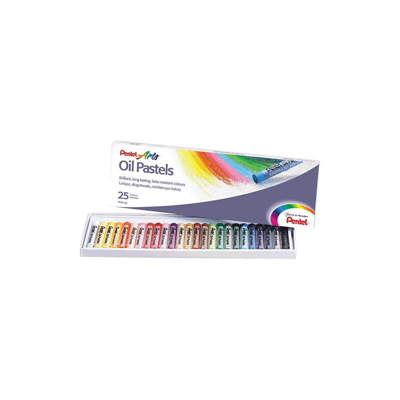 Pentel zestaw pasteli olejnych 25 kolorów - sklep plastyczny - szał dl