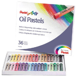 Pentel zestaw pasteli olejnych 36 kolorów - sklep plastyczny - szał dl