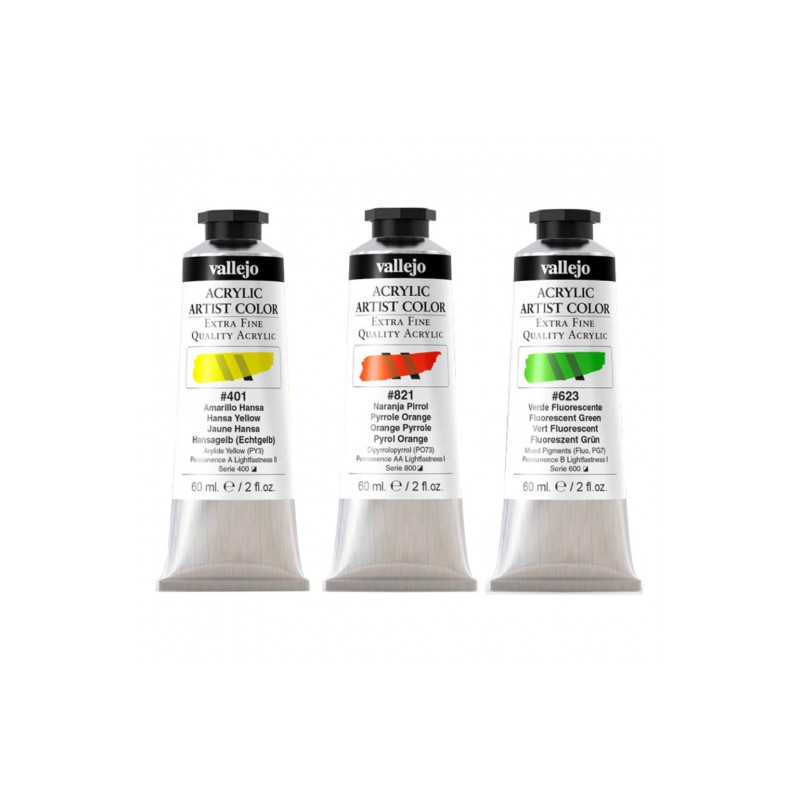 Vallejo acrylic artist color farby akrylowe 60ml - sklep plastyczny -