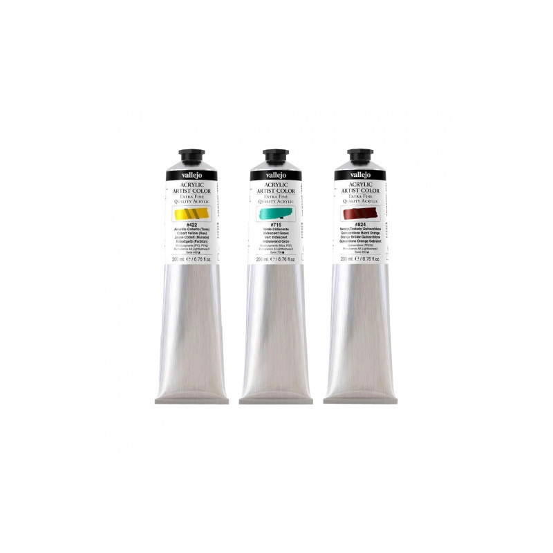 Vallejo acrylic artist color farby akrylowe 200ml - sklep plastyczny -