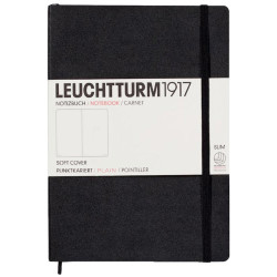LEUCHTTURM1917 Medium A5 Slim Notebook Black smooth - szal art - sklep