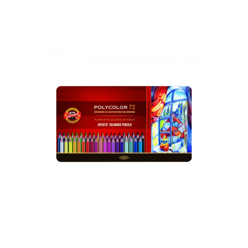 Koh-i-poor polycolor set of 72 artistic colored pencils, metal pack