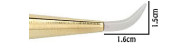 Agate on wooden handle for polishing gold
