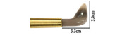 Agate on wooden handle for polishing gold