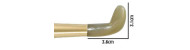 Agate on wooden handle for polishing gold