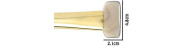 Agate on wooden handle for polishing gold
