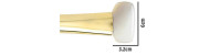 Agate on wooden handle for polishing gold