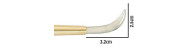 Agate on wooden handle for polishing gold