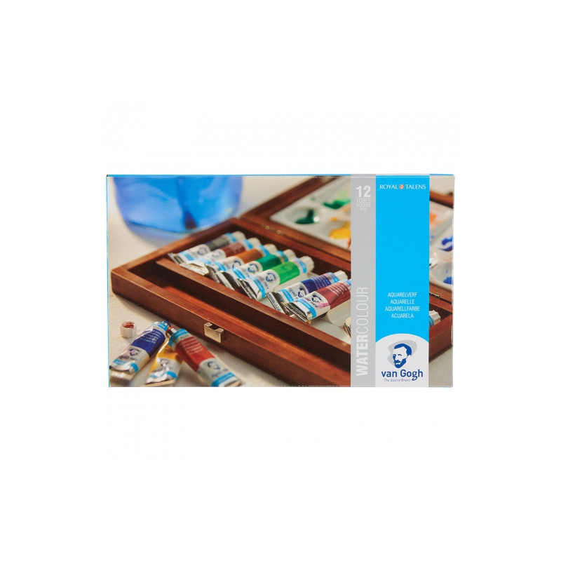 Set of watercolors Van Gogh 12 tubes - wooden case - sklep plastyczny