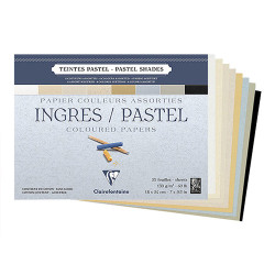 Blok Clairefontaine colour ingres kolorowy do pasteli 130g 25ark