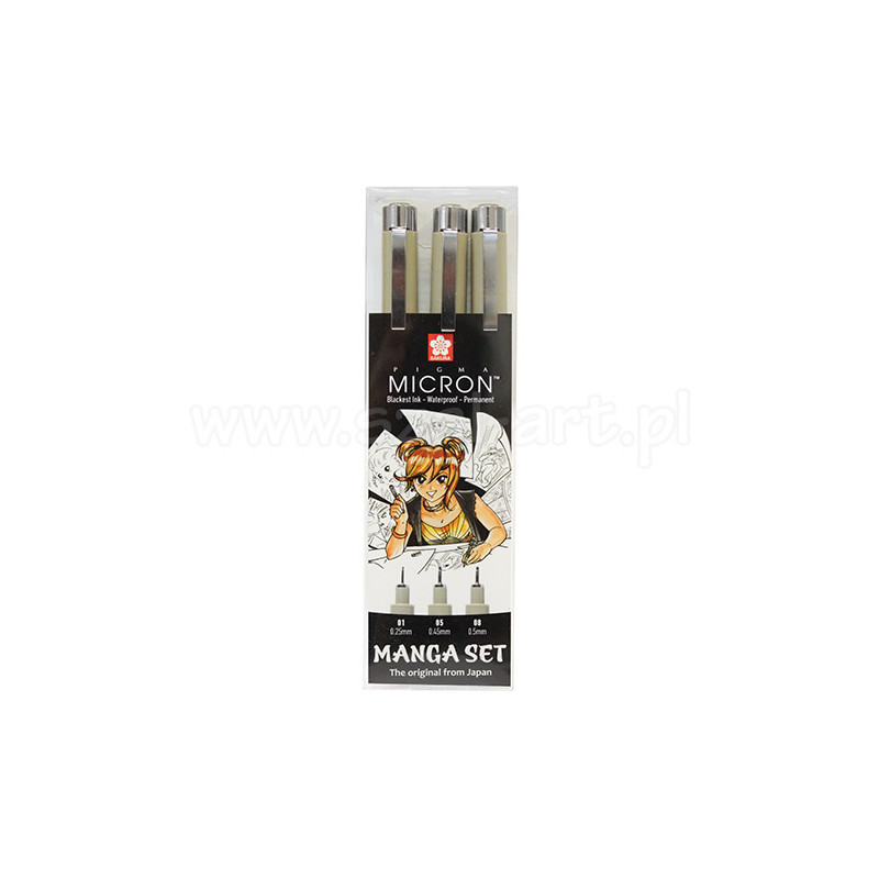 Set of Pigma Manga Sakura 3 pieces - szal art - sklep plastyczny