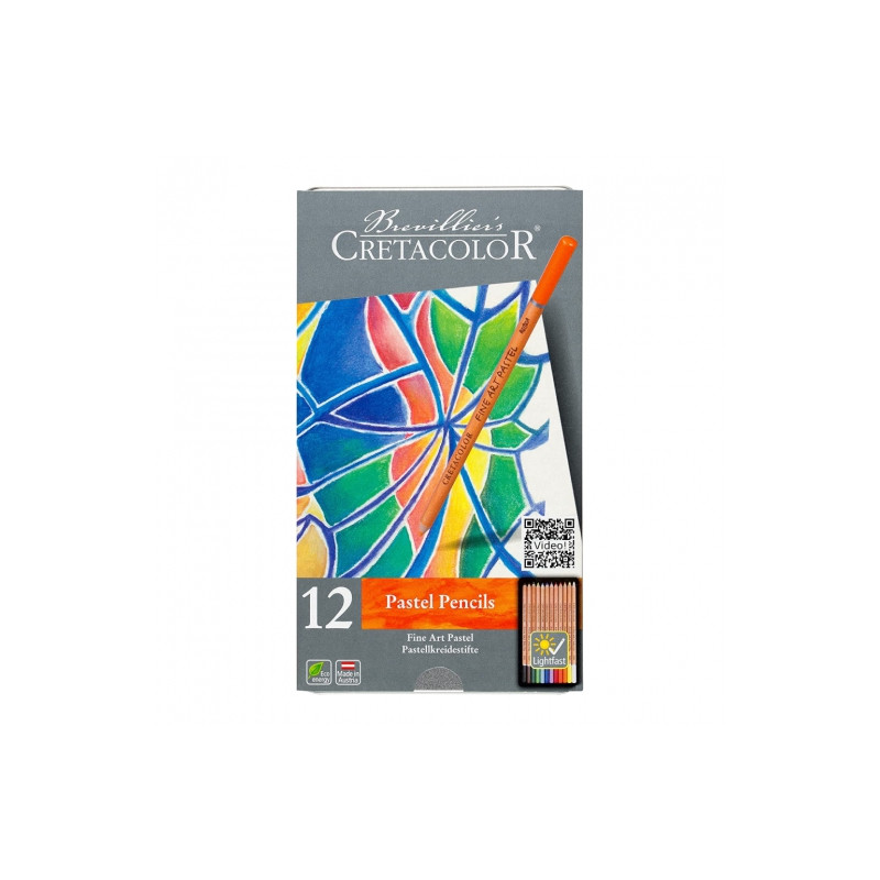 Cretacolor fine art set of dry pastels in a 12 color pencil