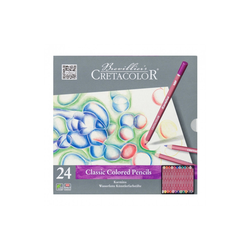 Cretacolor carmine set of 24 artistic crayons