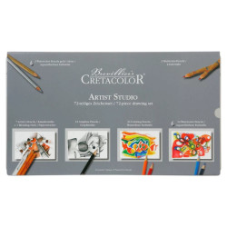 Cretacolor artist studio zestaw kredek 72 sztuki - sklep plastyczny -