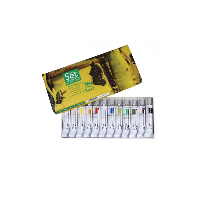 Renesans colors 12x20ml acrylic paint set