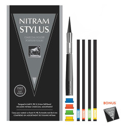 Nitram Stylus professional holder + charcoal 4 pcs