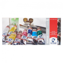 Talens van gogh zestaw farb akrylowych 10x40ml + akcesoria - sklep pla