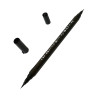 Kuretake fude hutaho (kabura) twin no.30 black pisak dwustronny - skle